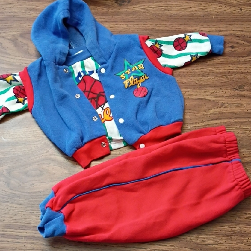 🧨Vintage Full Set Cuties By Judies Colorful Star Player Fits Like 18 Months